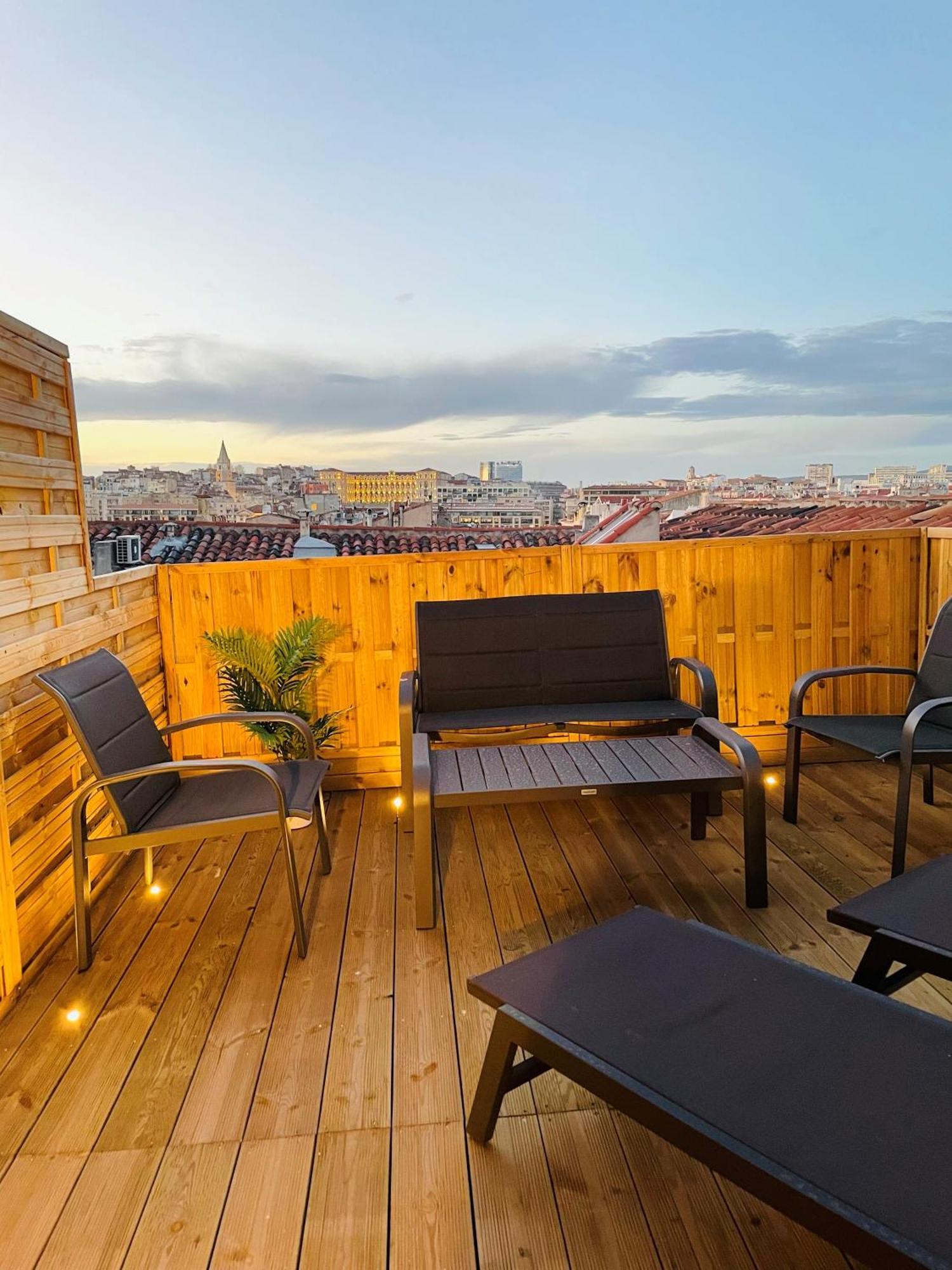 Honore - Rooftop Avec Vue - Appartement T3 Atypique Centre Ville Vieux Port Proche Opera Marseille Kültér fotó